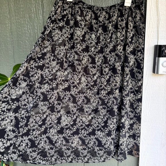 Sag Harbor Vintage y2k Reversible Boho Floral Skirt 16W - Picture 5 of 9